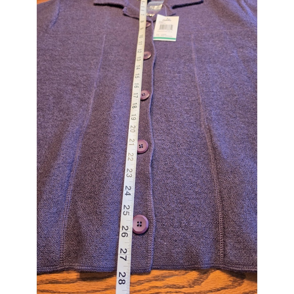 Cabela's Boiled Wool Cardigan Sweater Womens Large Deep Orchard Button Up NWT - Picture 9 of 13